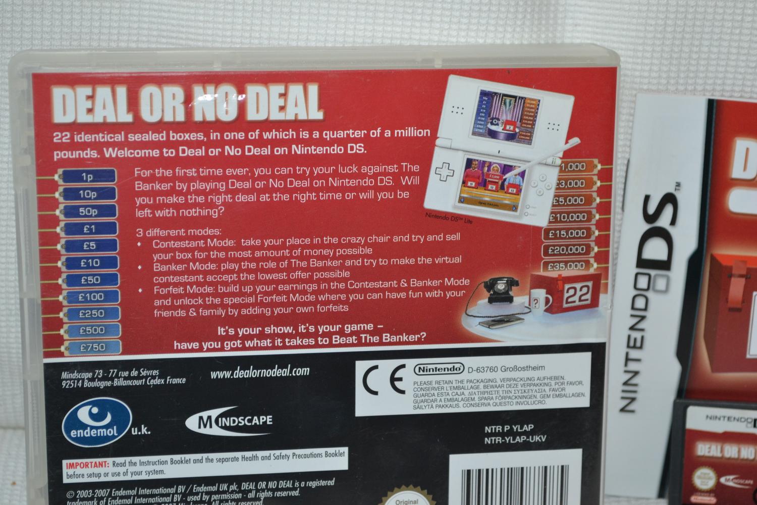 Deal Or No Deal NDS Nintendo DS Komplett Fint Skick