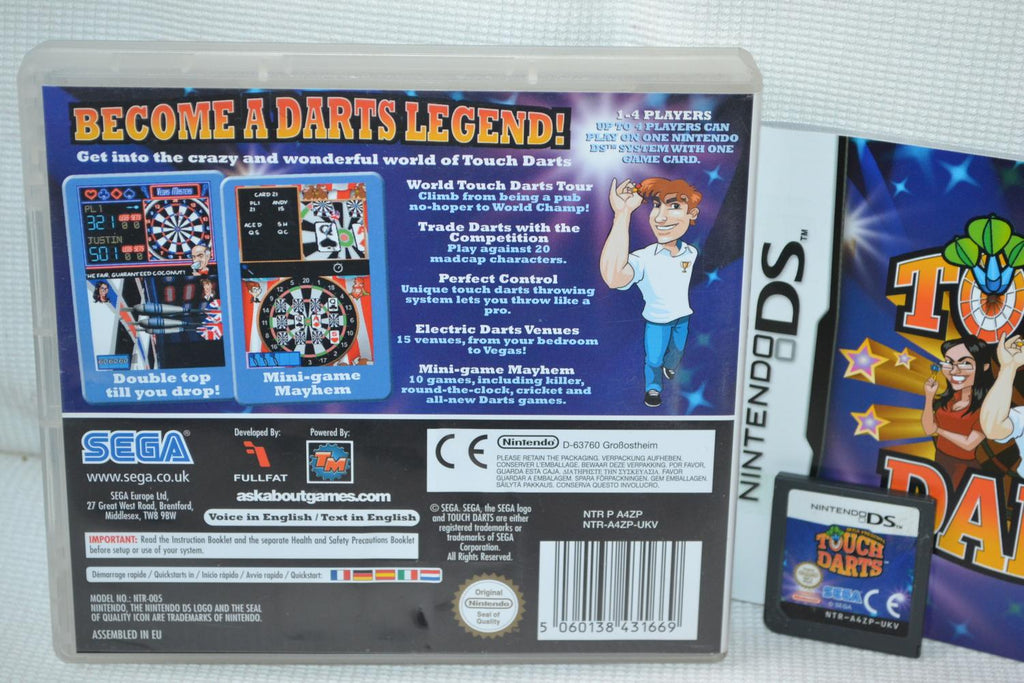 SEGA Presents Touch Darts NDS Nintendo DS Komplett Fint Skick