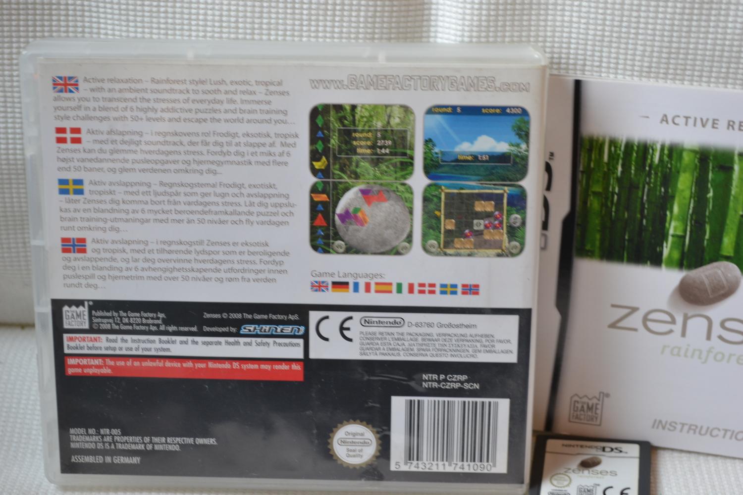 Zenses: Rainforest NDS Nintendo DS Komplett Fint Skick