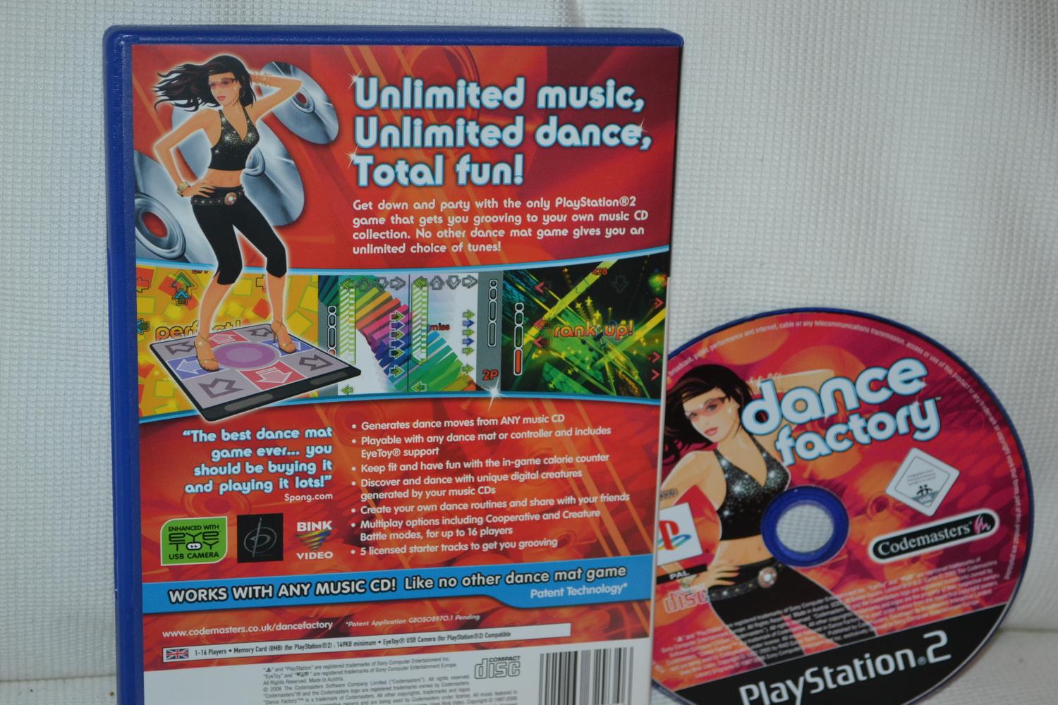 Dance Factory PS2 Utan manual Playstation 2 Fint Skick