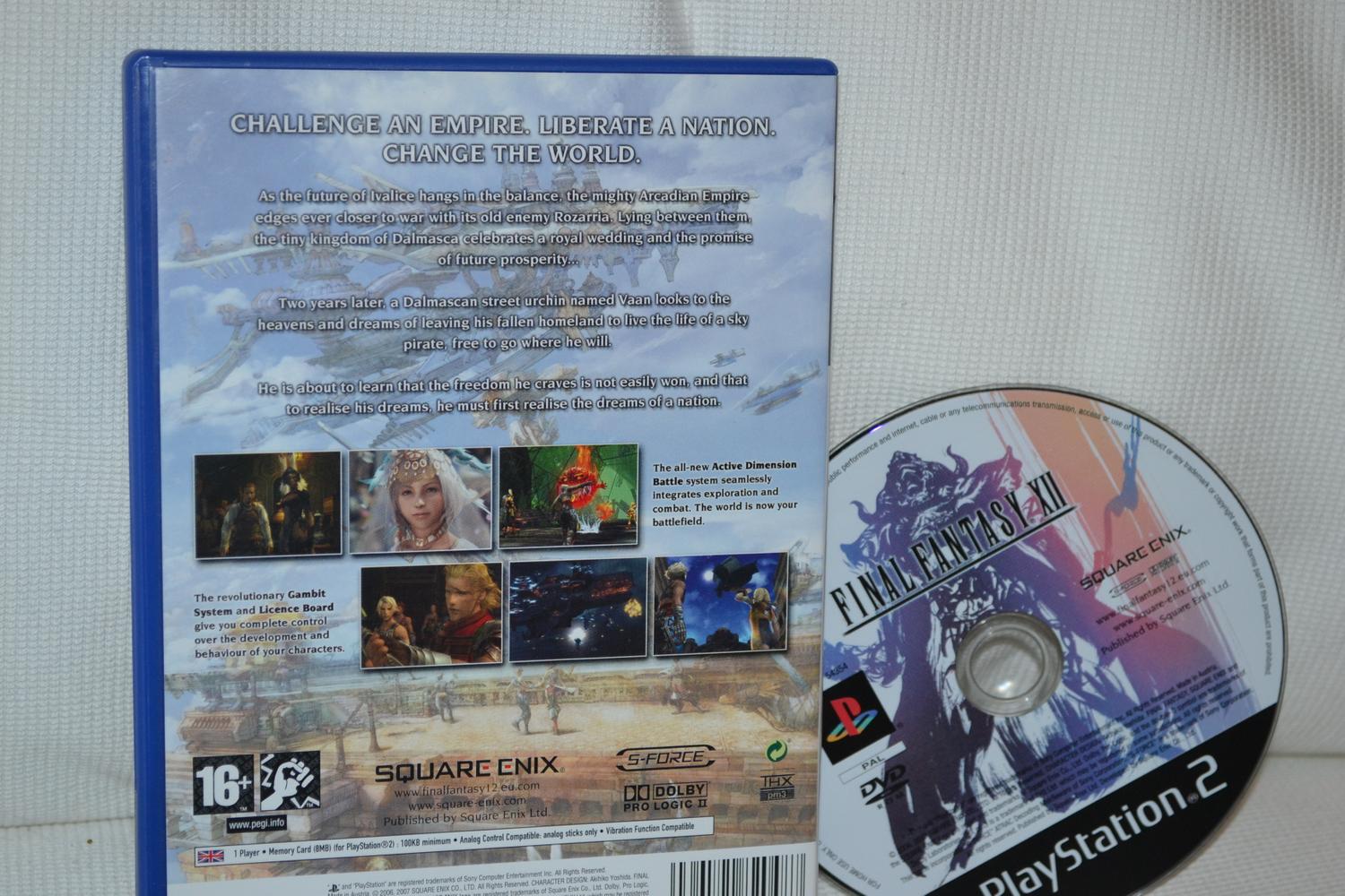 Final Fantasy 12 XII PS2 Playstation 2 (Utan Manual) Fint Skick