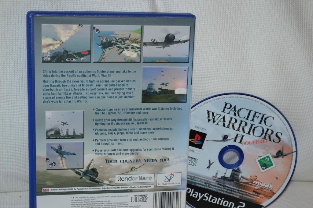 Pacific Warriors II: Dogfight PS2 (Utan manual) Playstation 2 Fint Skick