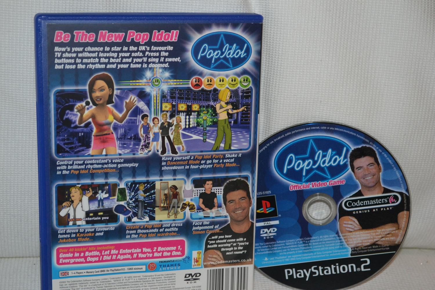 Pop Idol PS2 (Utan manual) Playstation 2 Fint Skick