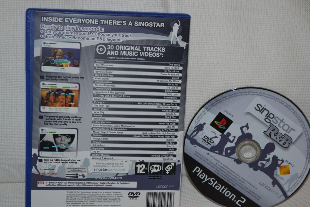 SingStar R&B PS2 Playstation 2 (Utan manual) Fint Skick