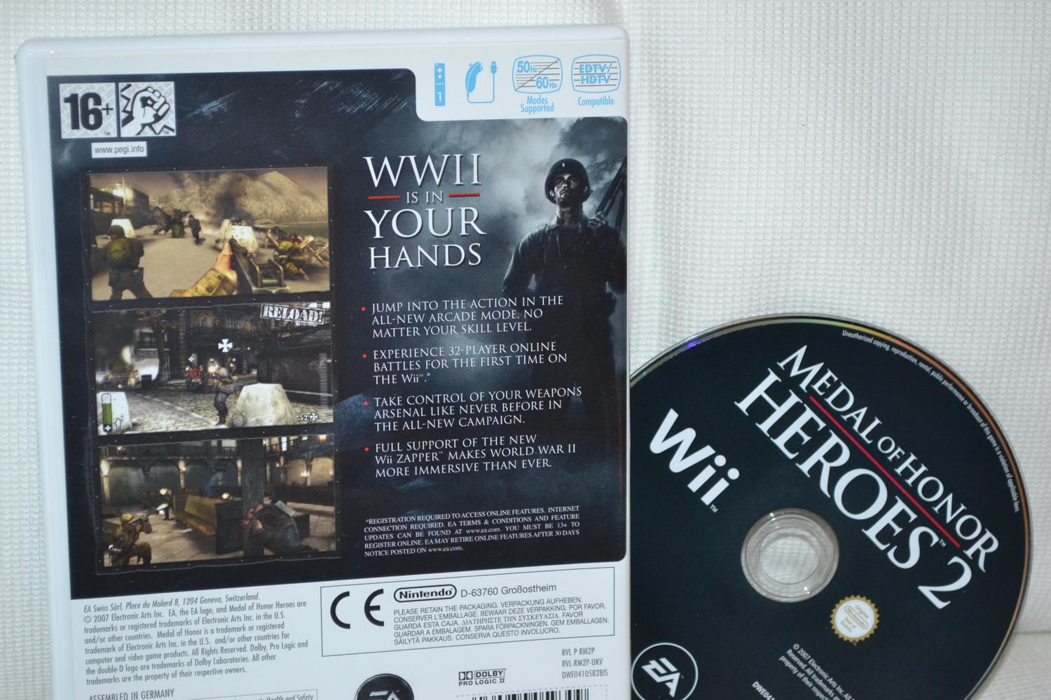 Medal Of Honor: Heroes 2 Wii (Utan manual) Nintendo Fint Skick