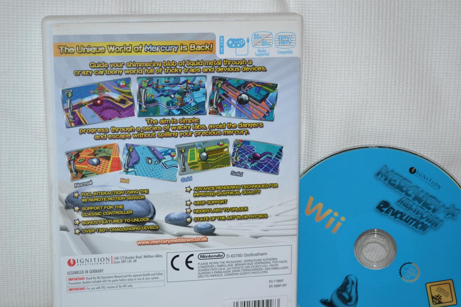 Mercury Meltdown Revolution Wii (Utan manual) Nintendo Fint Skick