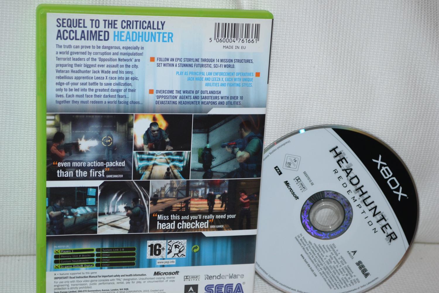 Headhunter: Redemption XBOX (Utan Manual) Fint Skick