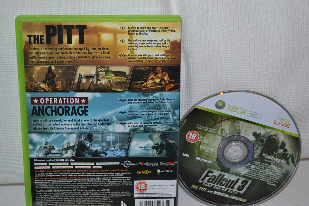 Fallout 3 AddOn The Pitt and Operation: Anchorage Xbox 360 (Utan Manual) Fint S