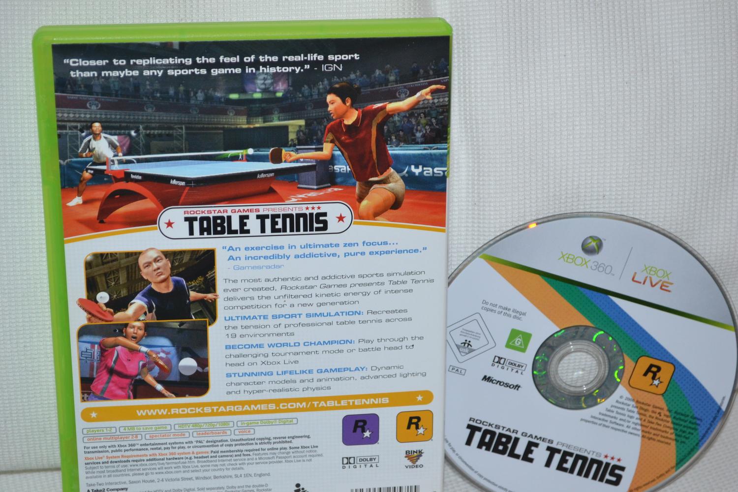 Table Tennis Xbox 360 (Utan Manual) Fint Skick