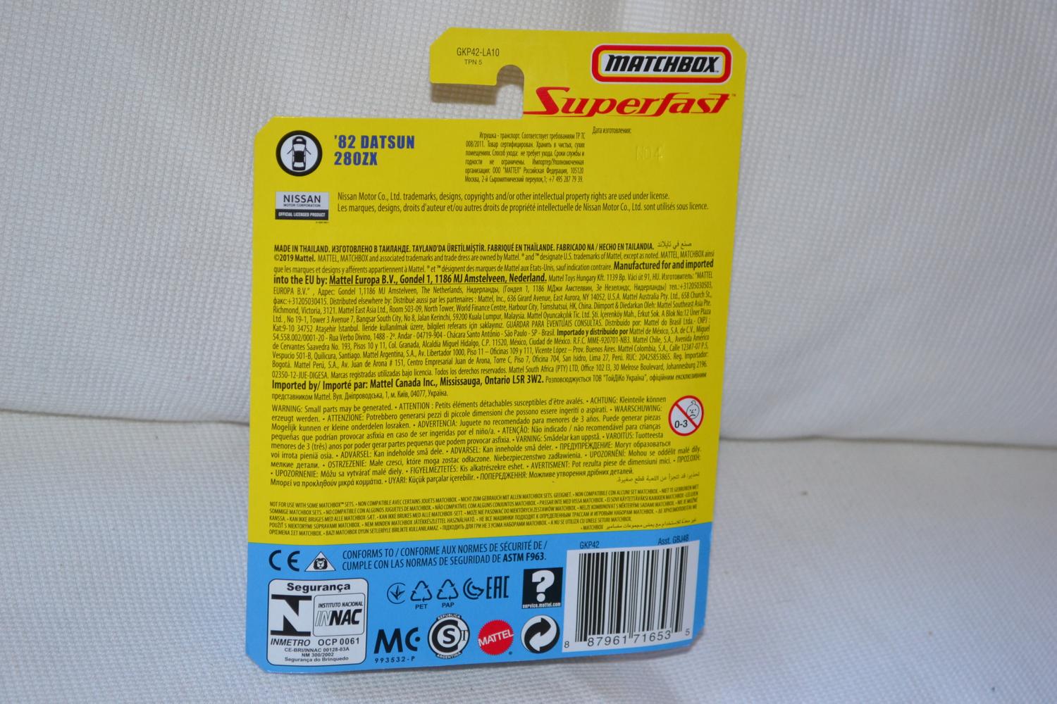 1962 Datsun 280ZX Röd 1:64 Matchbox Superfast 7cm Ny