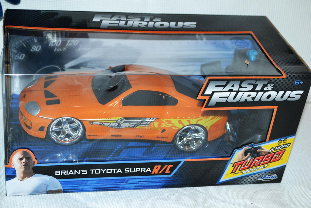 Toyota Supra Orange Fast & Furious Radiostyrd RC 1:24 Jada 19cm Ny