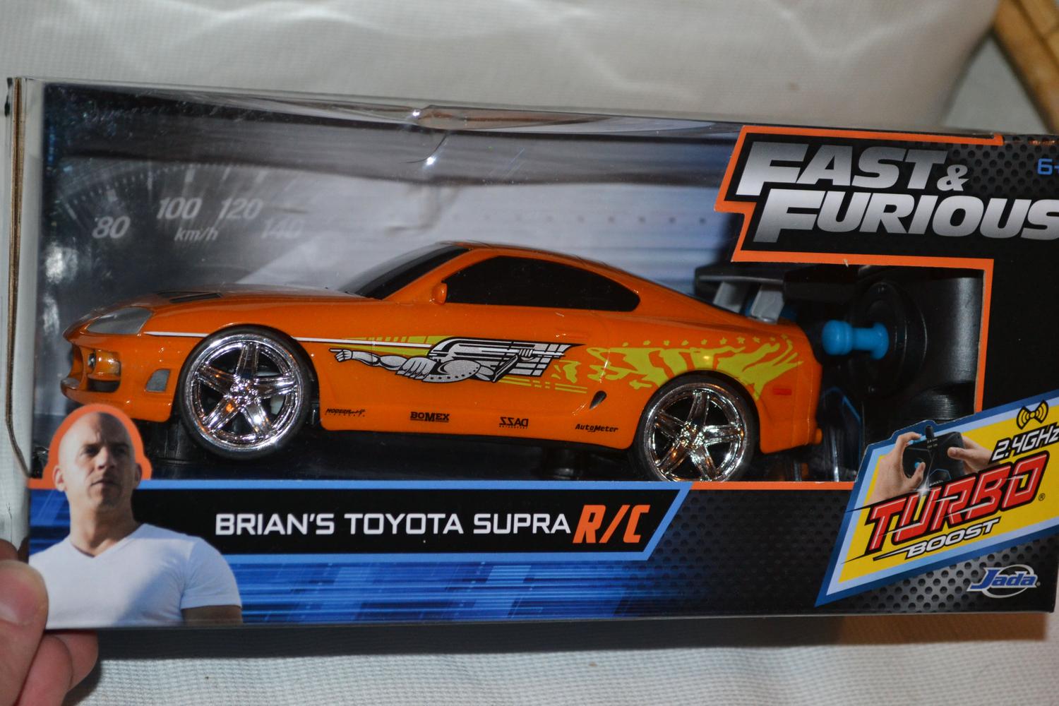 Toyota Supra Orange Fast & Furious Radiostyrd RC 1:24 Jada 19cm Ny