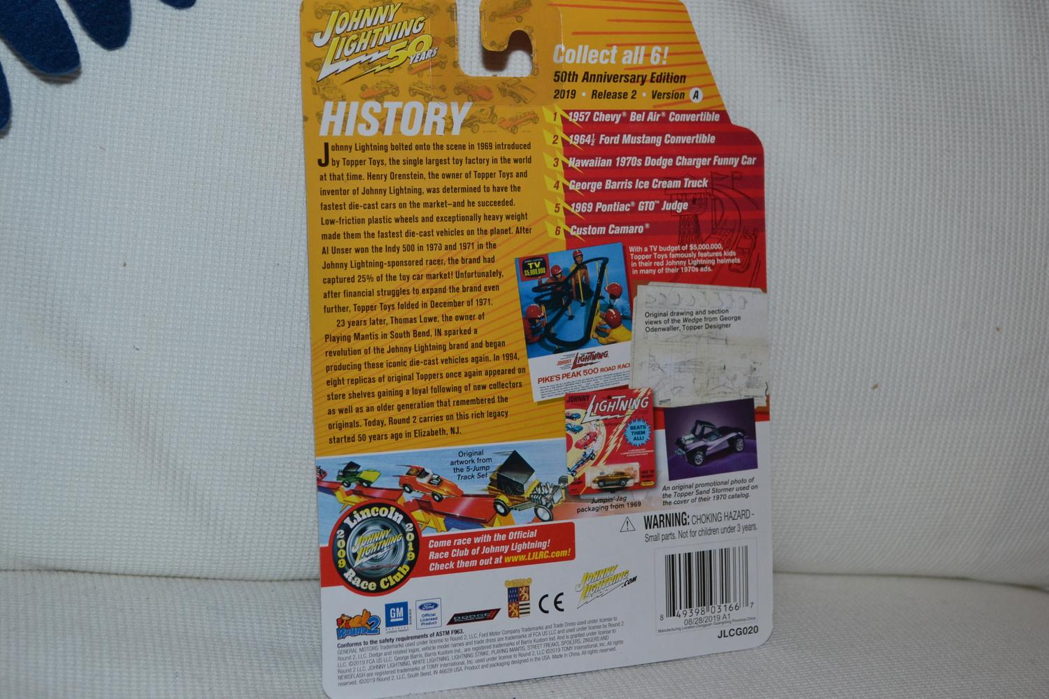 Custom Camaro Gul Chevrolet 1:64 Johnny Lighning (50th Anniversary 20A) 8cm Ny