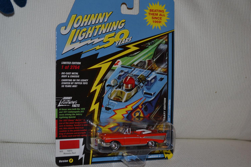 1957 Chevy Bel Air Convertible 1:64 Johnny Lighning 50th Anniversary 20A 8cm Ny