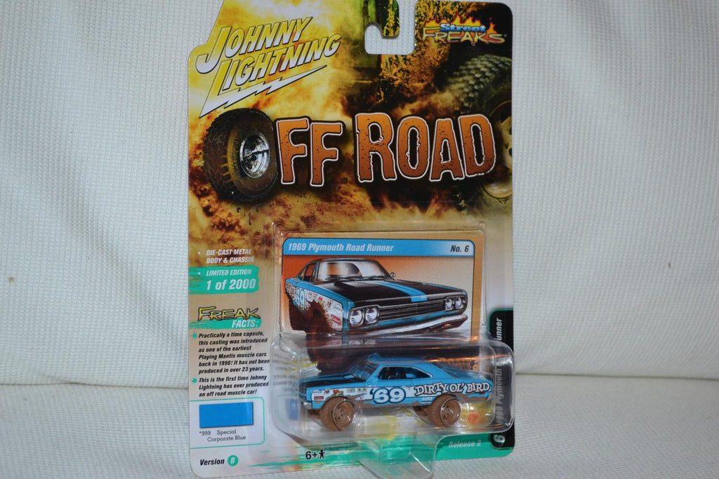 1969 Plymouth Road Runner Offroad 1:64 Johnny Lightning Street Freaks 16B 8cm Ny