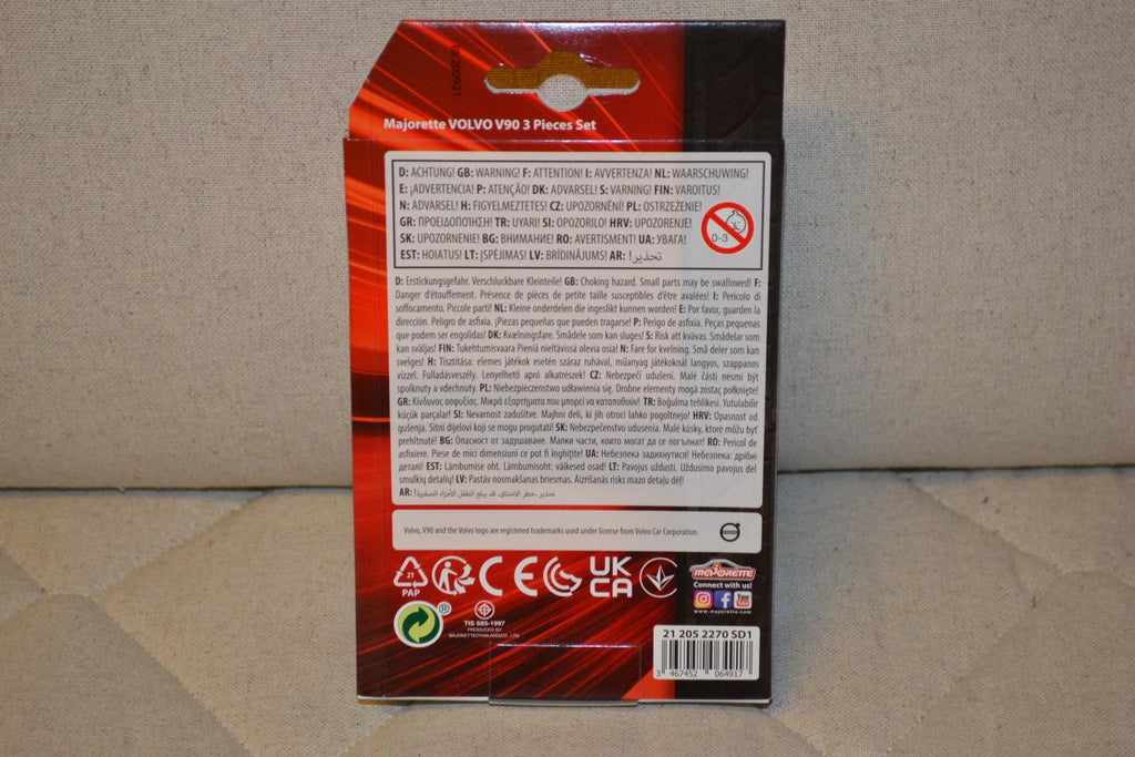 3st Volvo V90 Majorette 1:64 8cm Öppningsbara Dörrar Ny