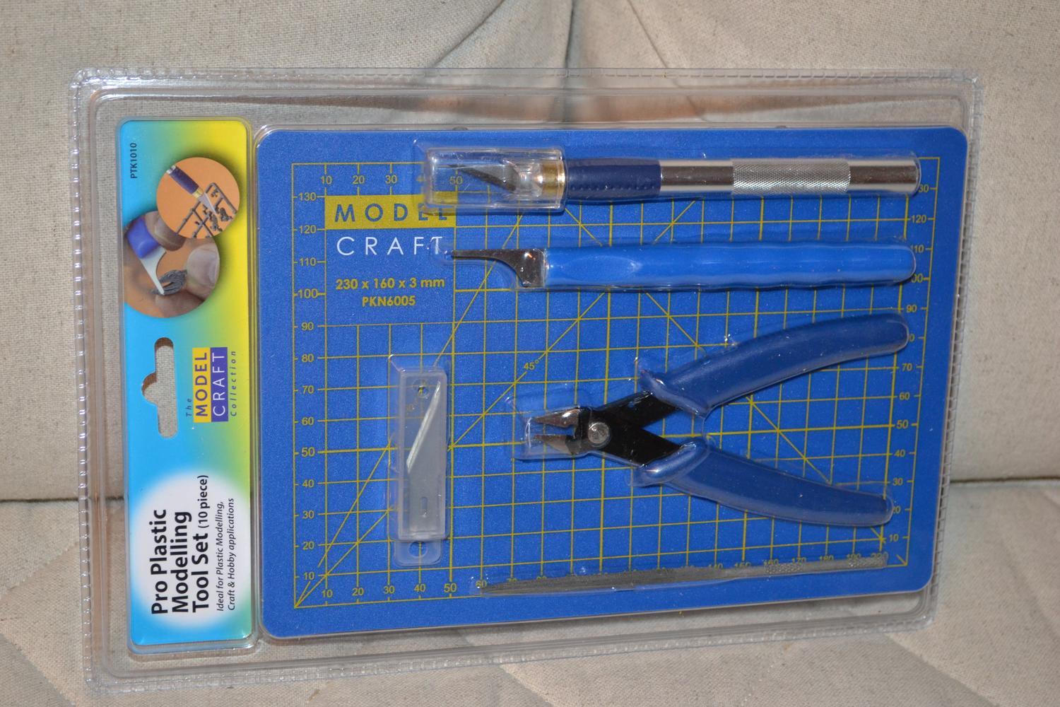 Presentset Hobbyverktyg 6st Tång, Kniv, Skärmatta Fil Model Craft Ny