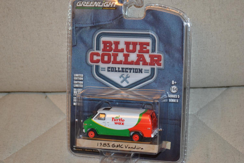 1983 GMC Vandura Turtlevax 1:64 Greenlight (Blue collar collection 5) 7-9cm Ny