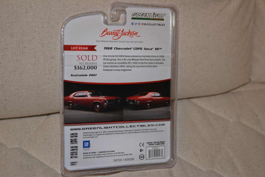 1968 Chevrolet COPO Nova SS 1:64 Greenlight (Barrett-Jackson 5) 7-8cm Ny