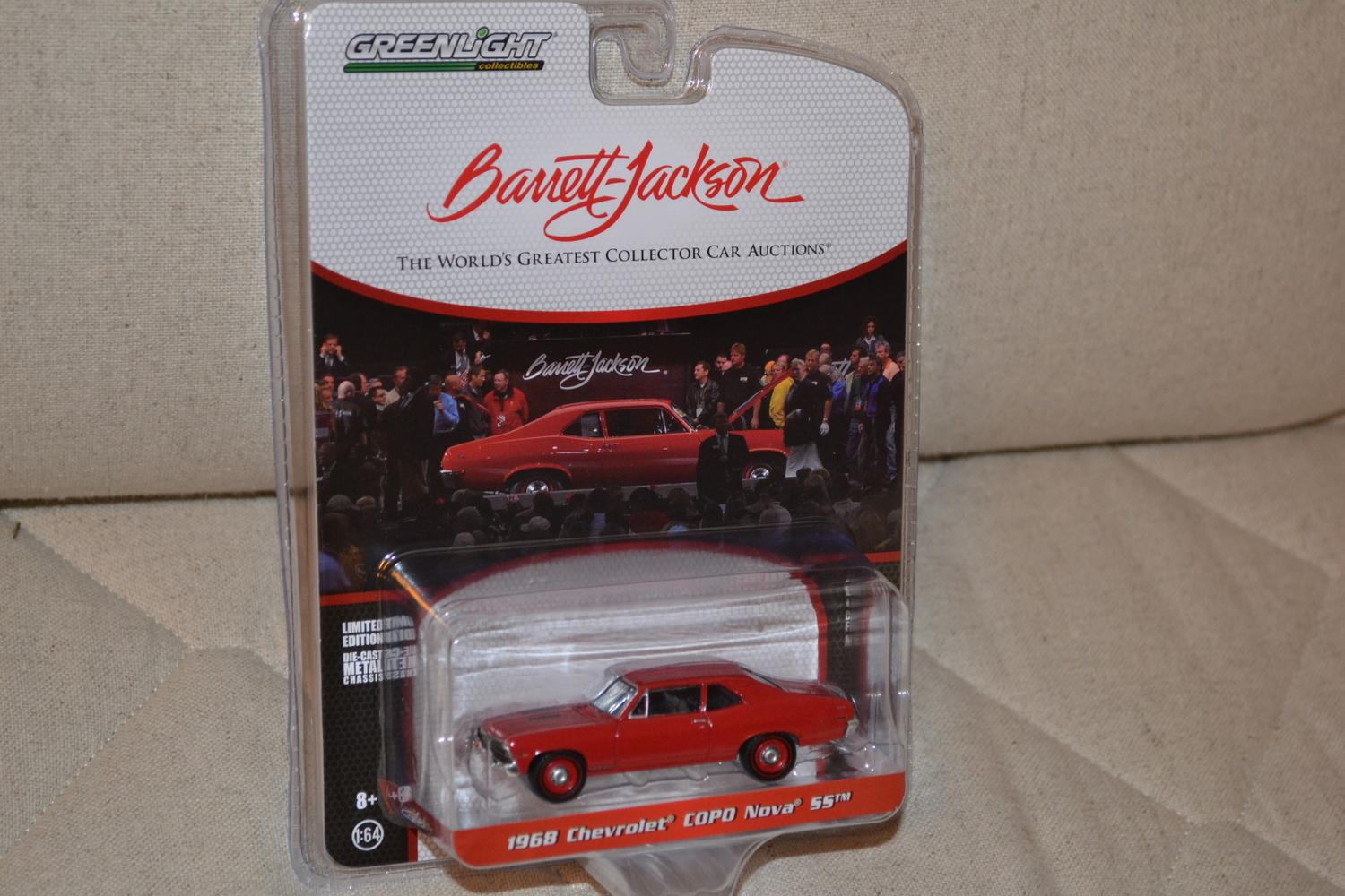 1968 Chevrolet COPO Nova SS 1:64 Greenlight (Barrett-Jackson 5) 7-8cm Ny