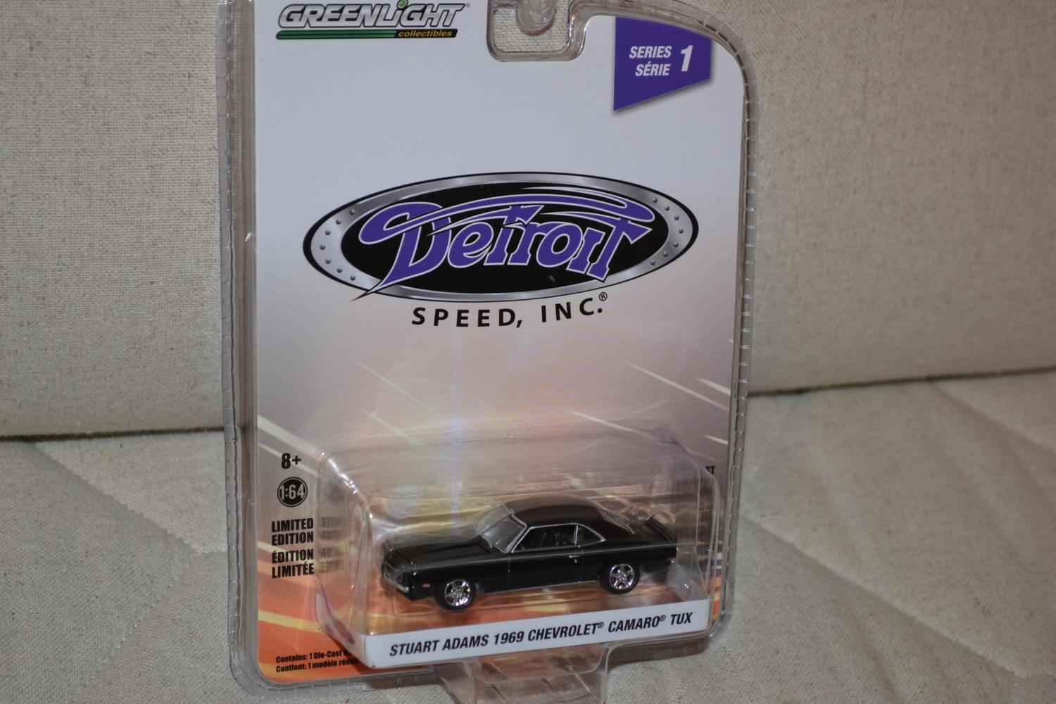 Stuart Adams 1969 Chevrolet Camaro TUX 1:64 Greenlight (Detroit speed 1) 7cm Ny