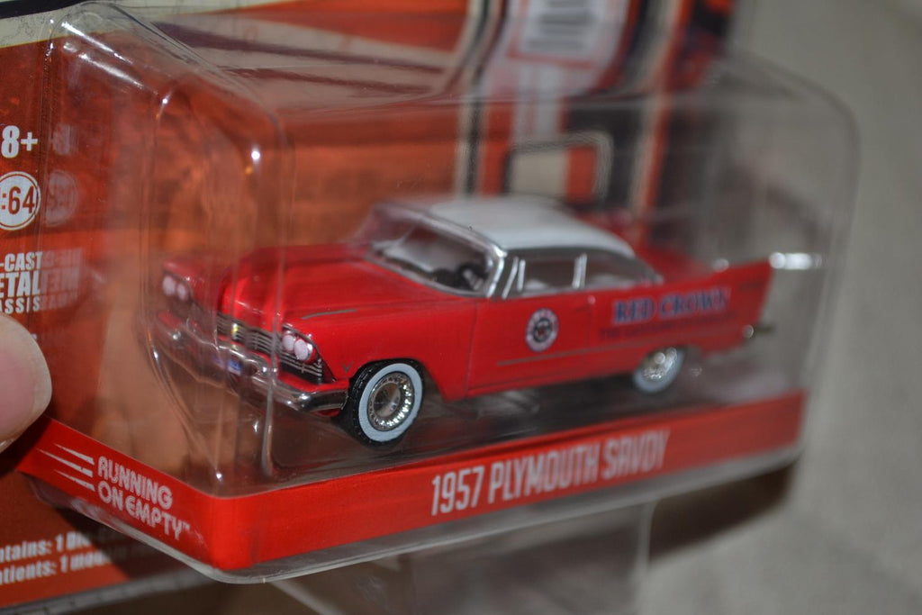 1957 Plymouth Savoy 1:64 Greenlight (Running on empty 9) 7-8cm Ny