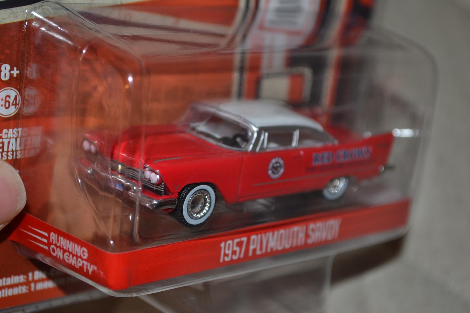 1957 Plymouth Savoy 1:64 Greenlight (Running on empty 9) 7-8cm Ny