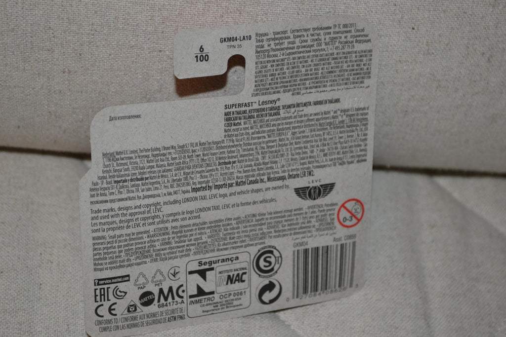 Levc TX Taxi Svart 1:64 Matchbox (2020) 7cm Ny