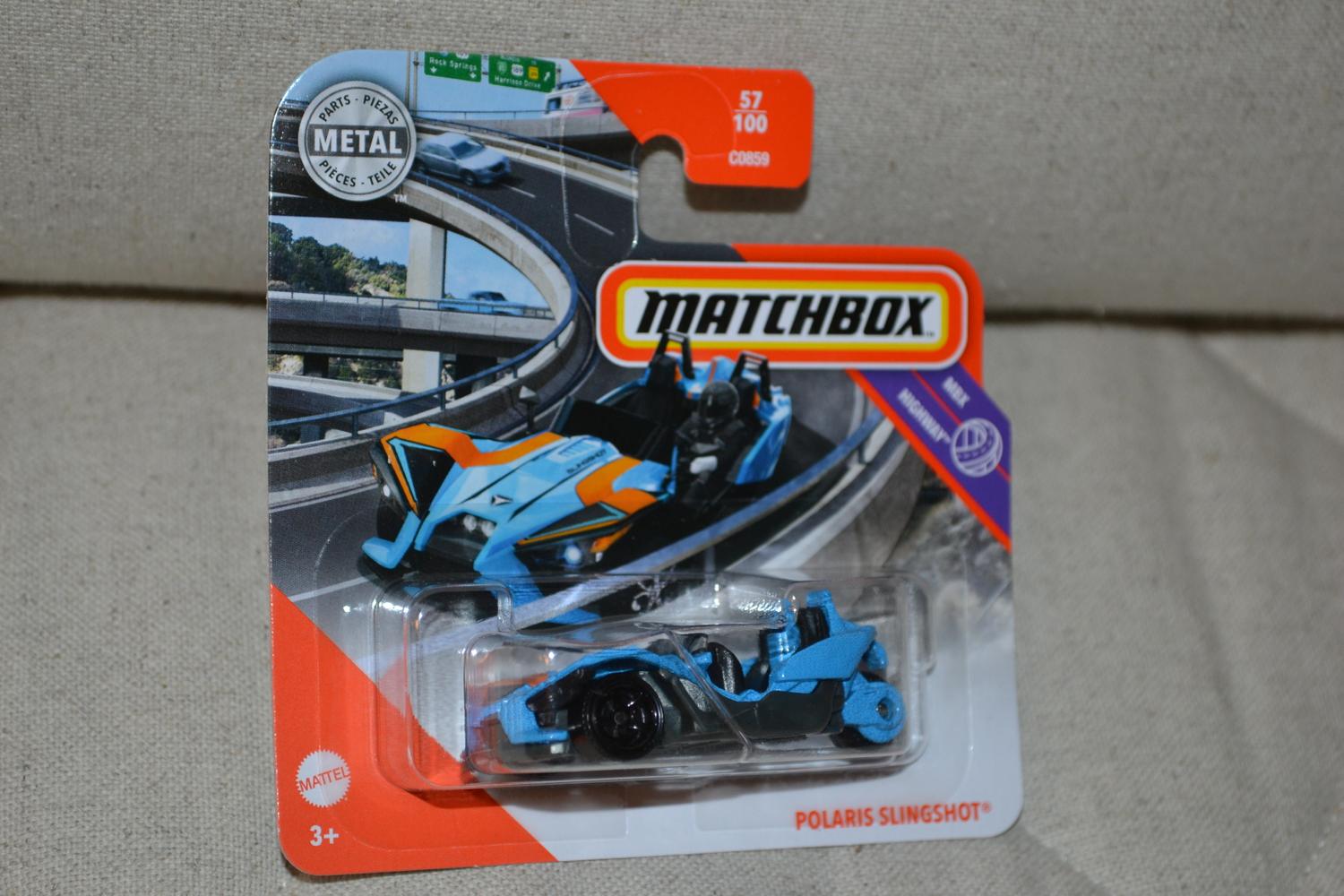 Polaris Slingshot Blå 1:64 Matchbox (2020) 7cm Ny