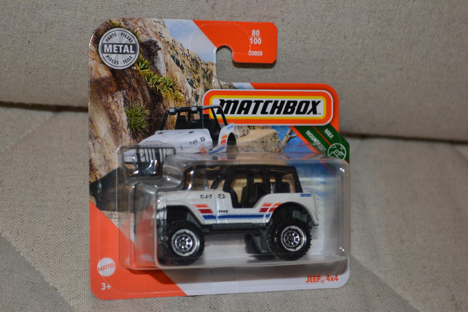 Jeep 4x4 Vit Offroad 1:64 Matchbox (2020) 7cm Ny
