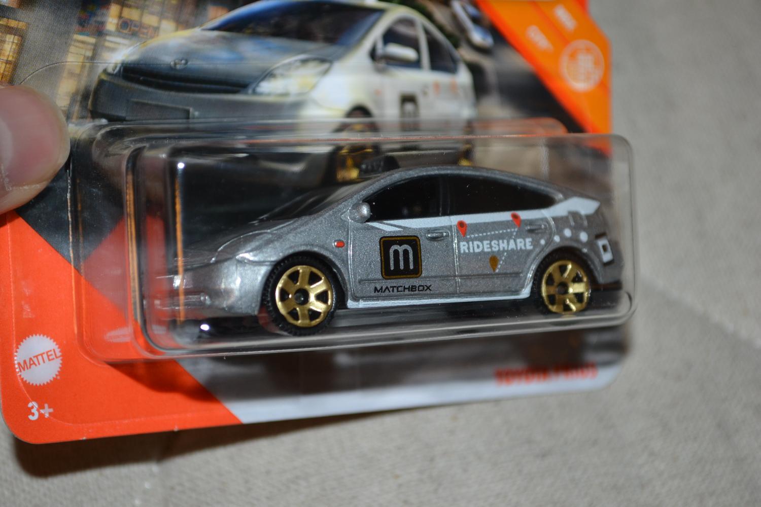 Toyota Prius Silver Rideshare 1:64 Matchbox (2020) 7cm Ny