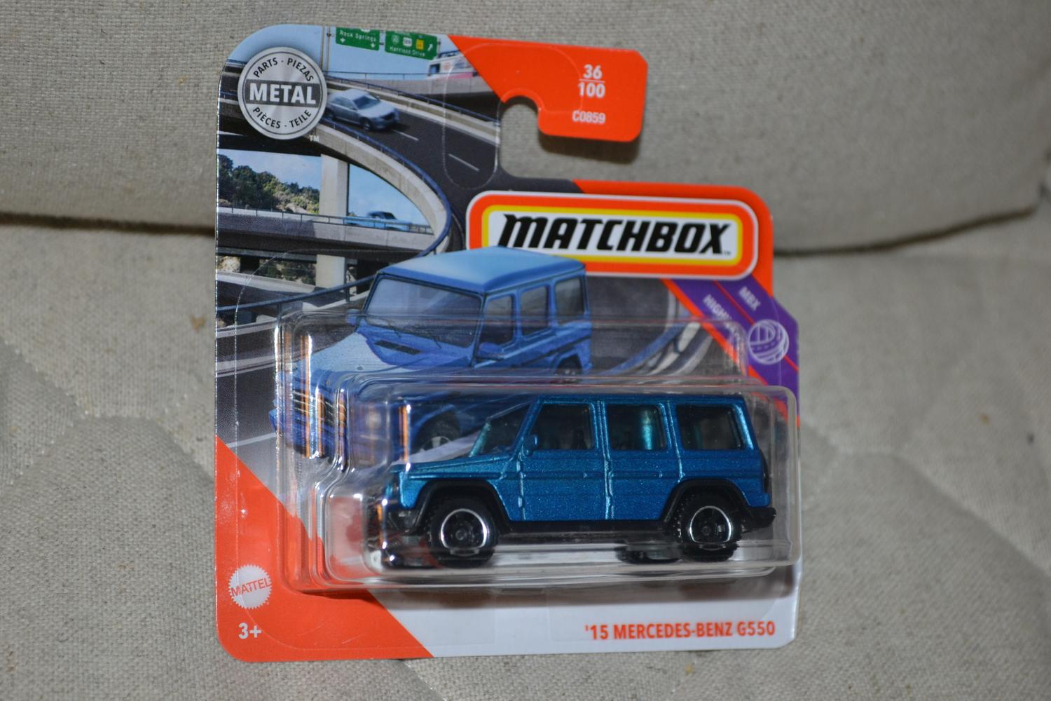 2015 Mercedes-Benz G550 Offroad Blå 1:64 Matchbox (2020) 7cm Ny