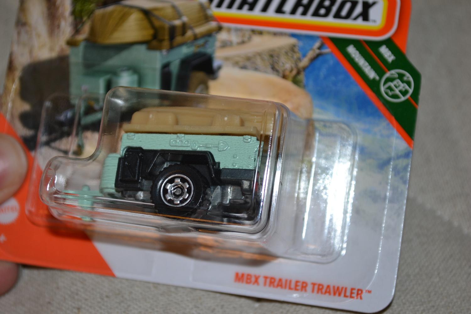 MBX Trailer Trawler Släpvagn Blå 1:64 Matchbox (2020) 6cm Ny