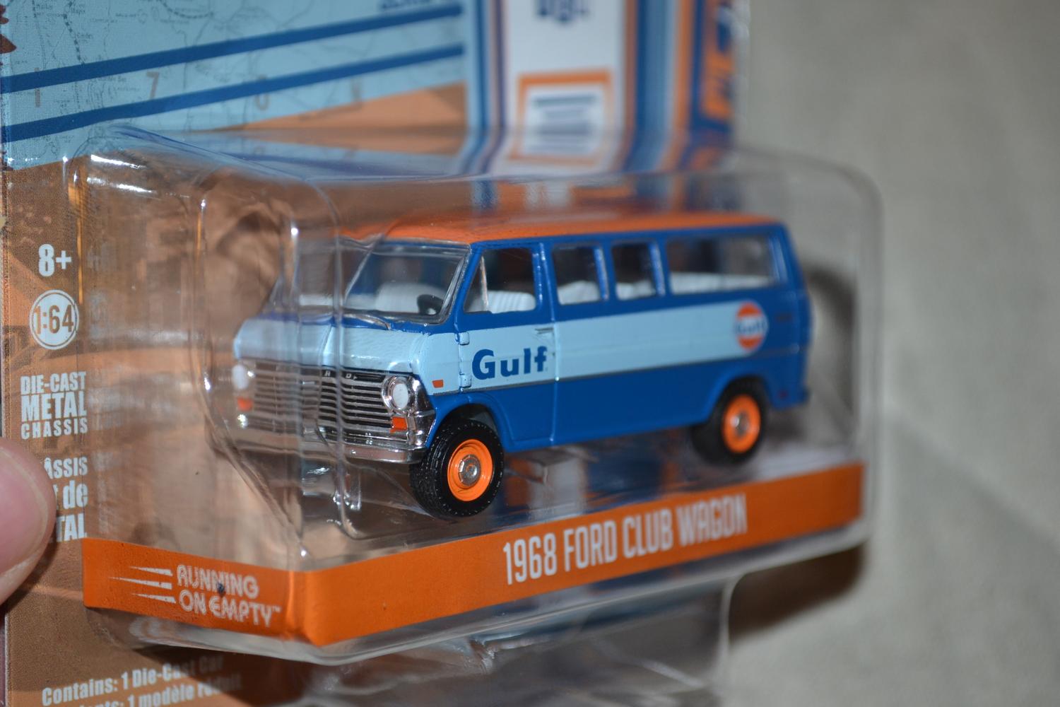 1968 Ford Club Wagon Gulf 1:64 Greenlight (Running on empty 10) 7-8cm Ny