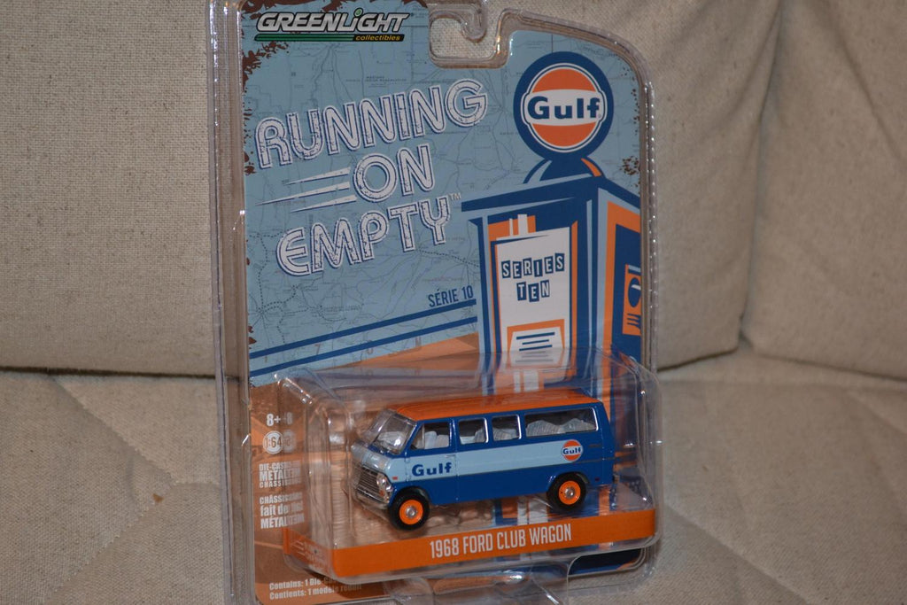 1968 Ford Club Wagon Gulf 1:64 Greenlight (Running on empty 10) 7-8cm Ny