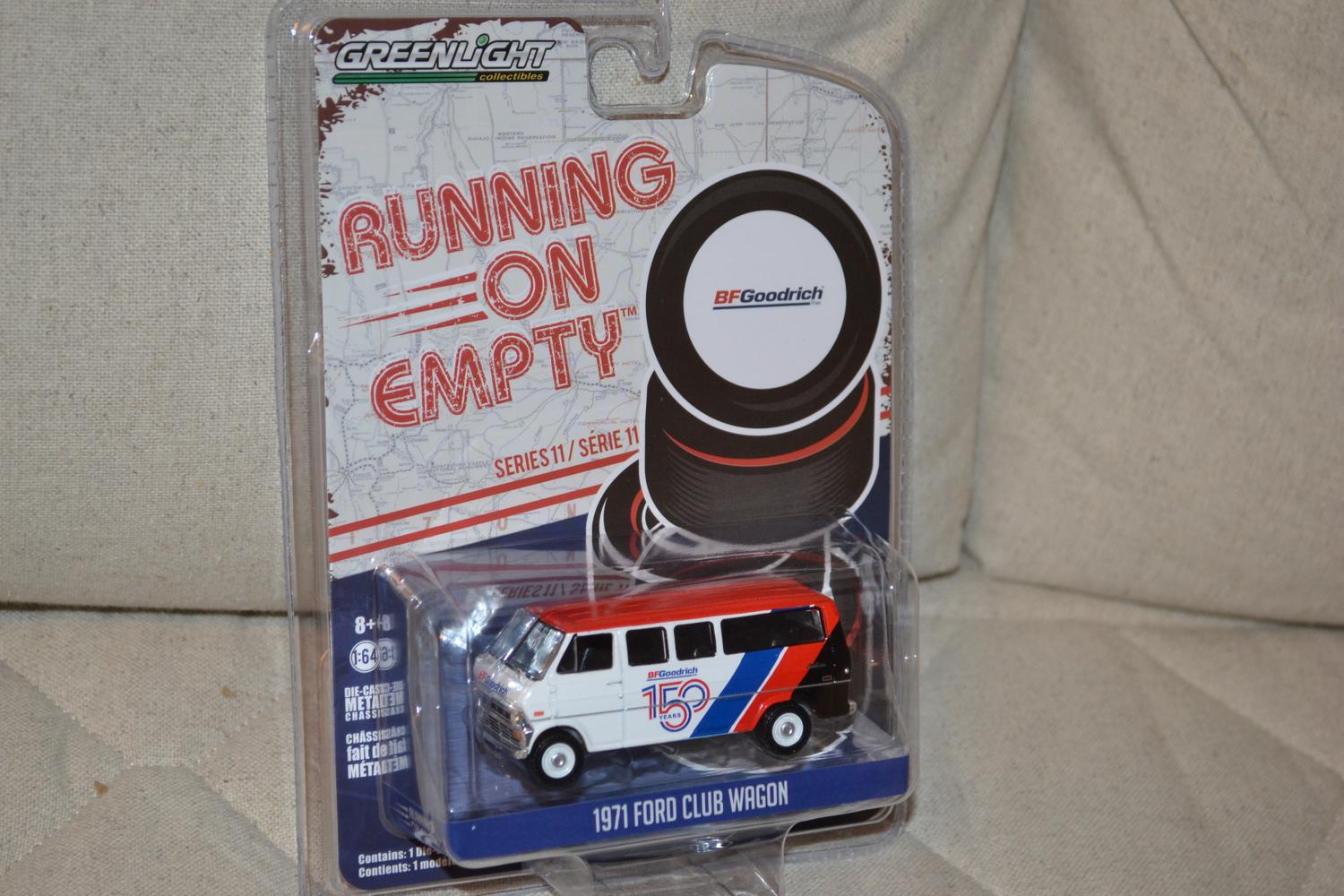 1971 Ford Club Wagon 1:64 Greenlight (Running on empty 11) 7-8cm Ny
