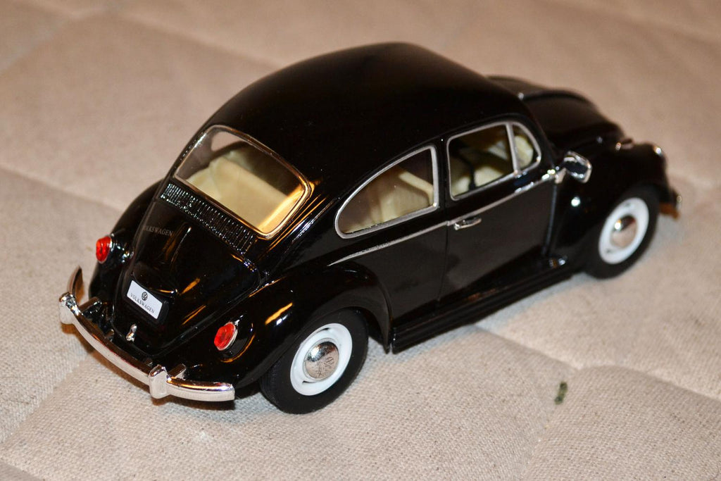 Svart 1967 Volkswagen Bubbla Beetle VW 1:24 Kinsmart 17cm Ny