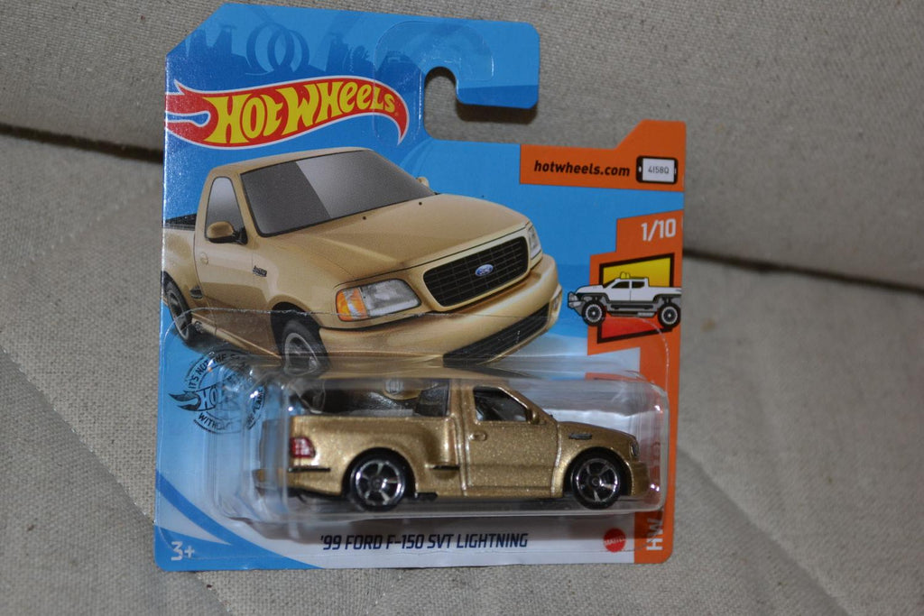 1999 Ford F-150 SVT Lightning Guldbrun 1:64 Hot Wheels (2020-2) 7cm Ny