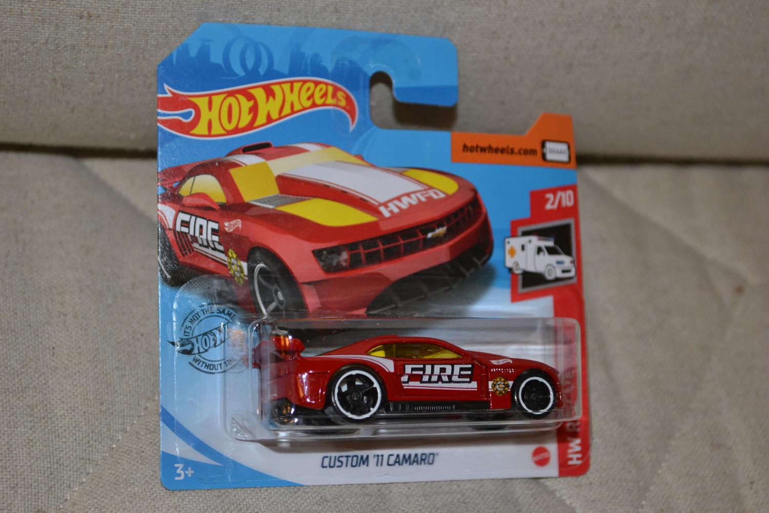 Custom 2011 Camaro Fire Eld Röd 1:64 Hot Wheels (2020-2) 7cm Ny