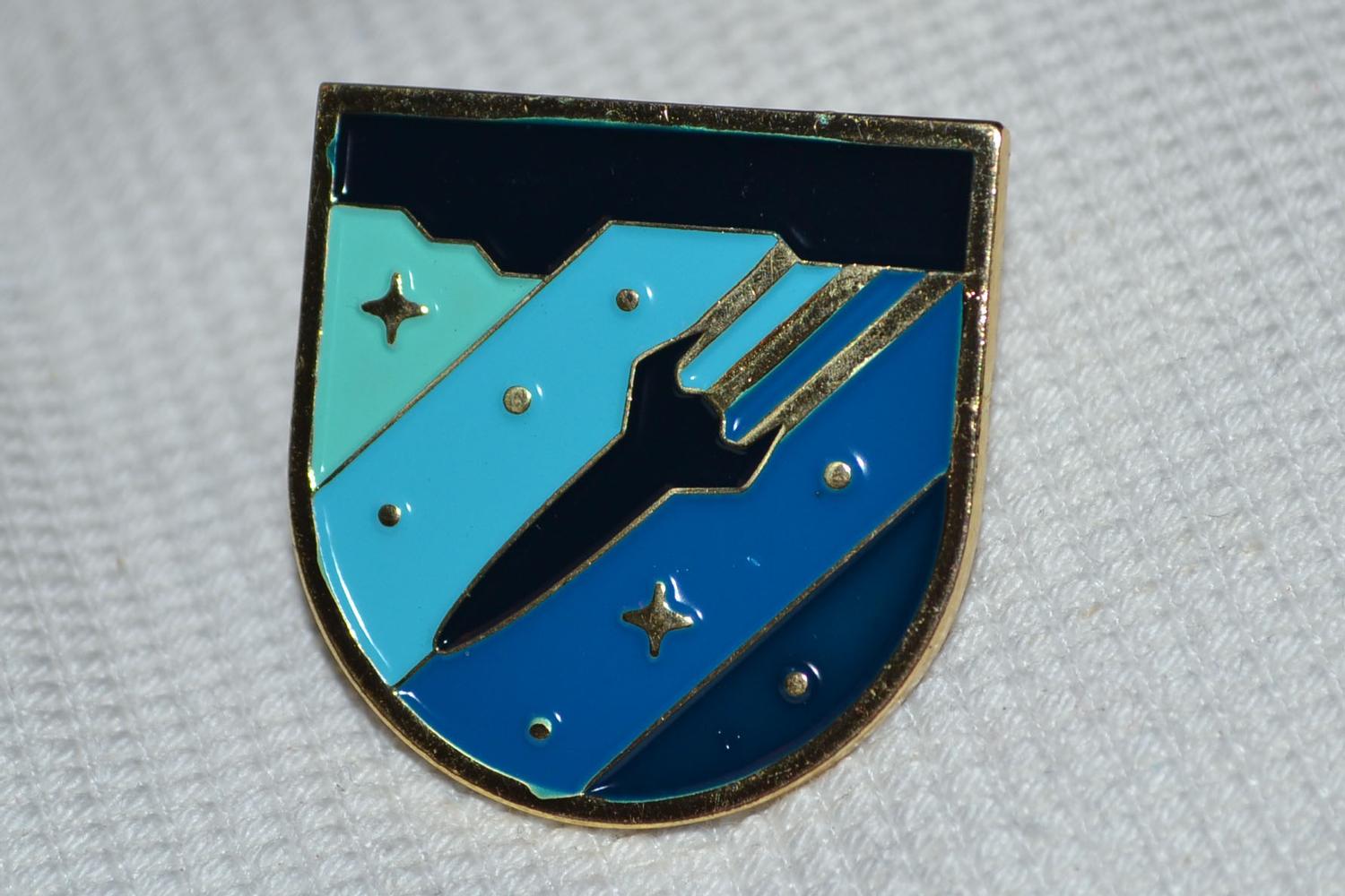 Rymdprogram Raket Rymden m. Emalj Brosch Pin 3cm Ny