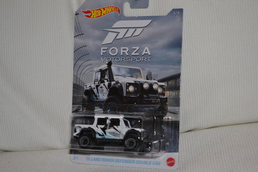 Land Rover Defender Double Cab Pickup 2015 1:64 Hot Wheels Forza 7cm Ny
