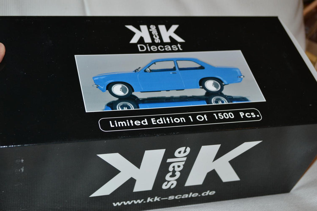 Opel Kadett C Limousine 1972 Blå 1:18 KK Scale 22cm Ny