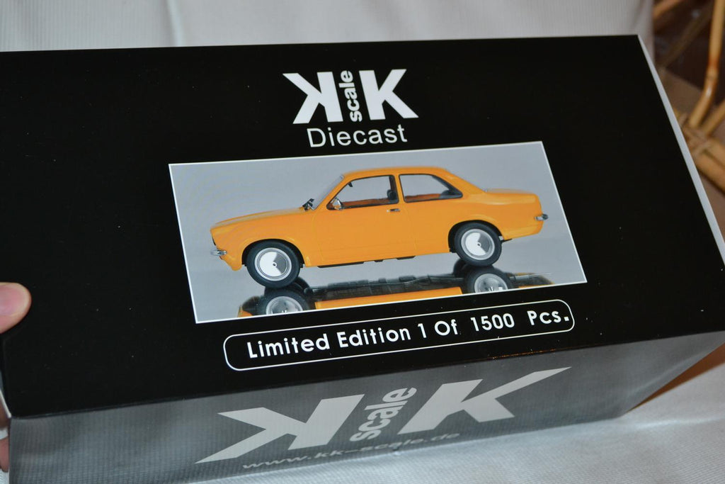 Opel Kadett C Limousine 1972 Gul 1:18 KK Scale 22cm Ny
