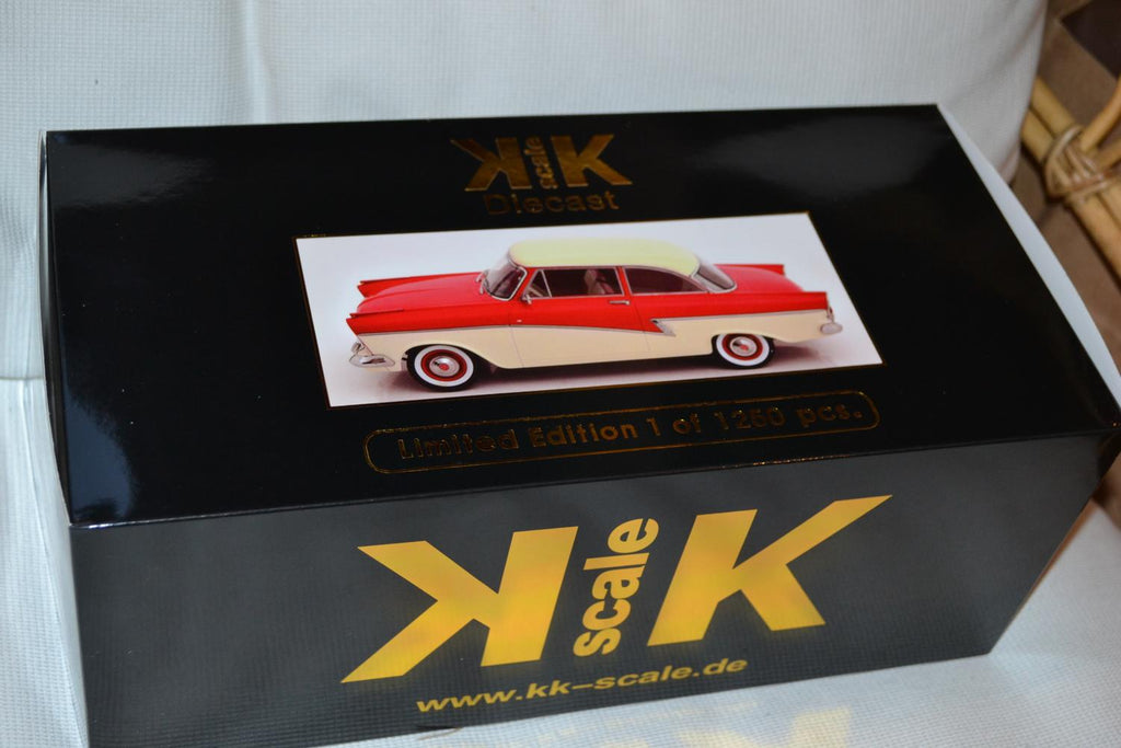 Ford Taunus 17M P2 1957 Röd/Vit 1:18 KK Scale 24cm Ny