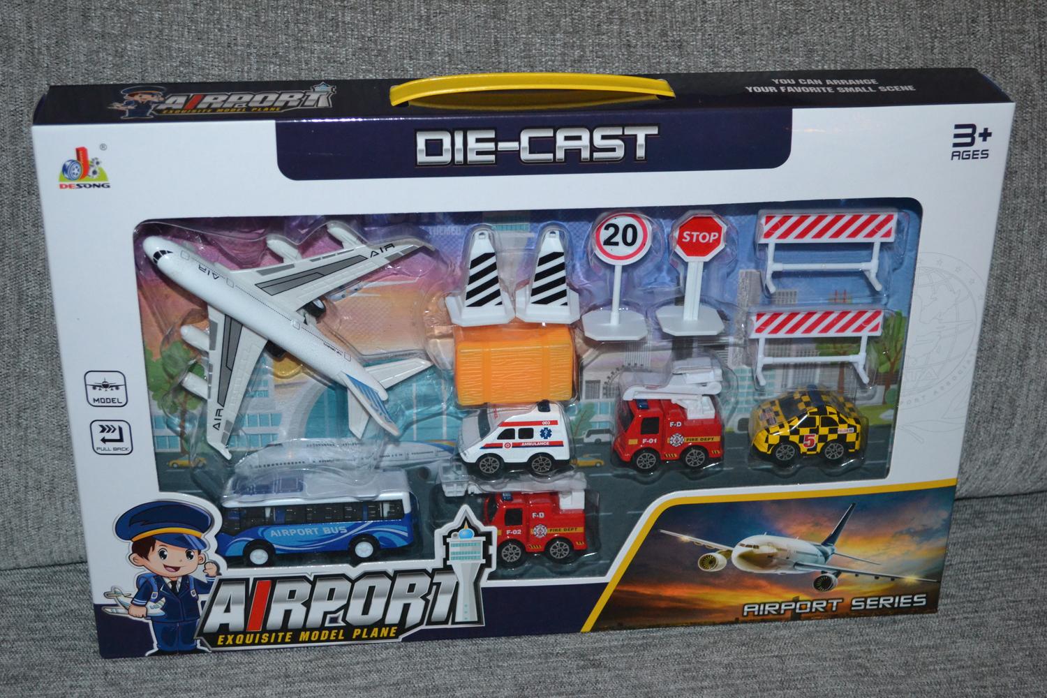 Flygplats Flygplan Leksaksbilar Set 5-20cm Ny