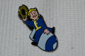 Fallout Boy m. Bomb Cowboy m. Emalj Brosch Pin 4cm Ny