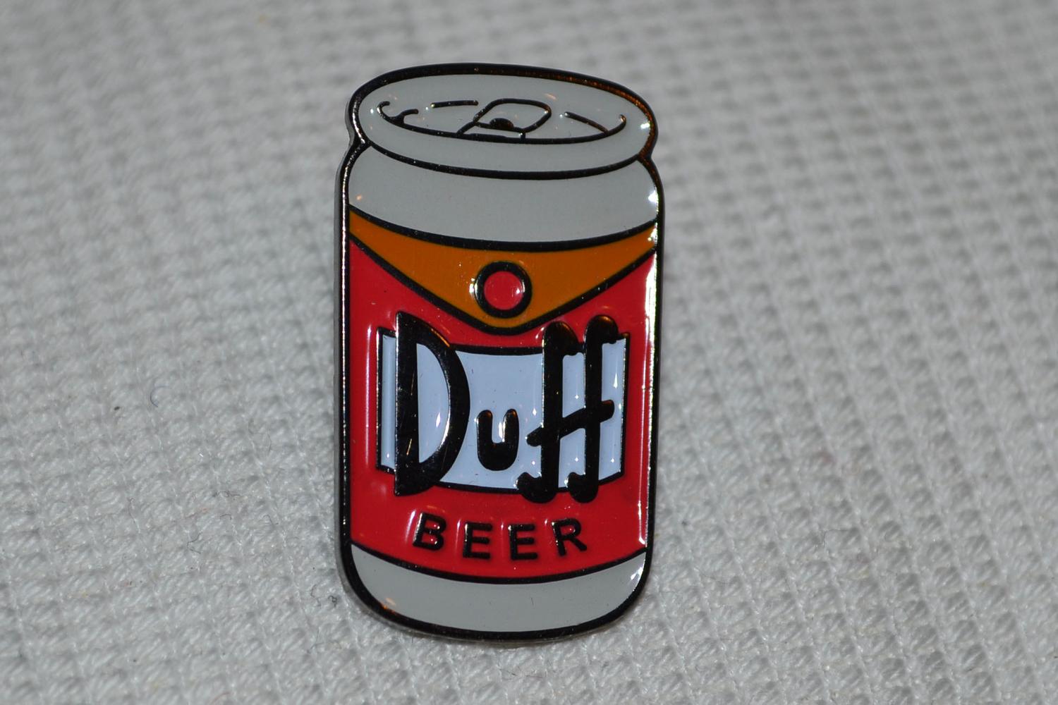 Duff Beer The Simpsons m. Emalj Brosch Pin 3cm Ny