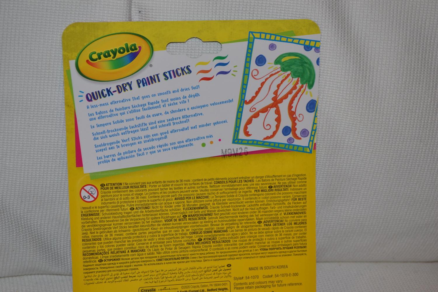 6st Färgstift Pennor Snabbtorkande Crayola Ny