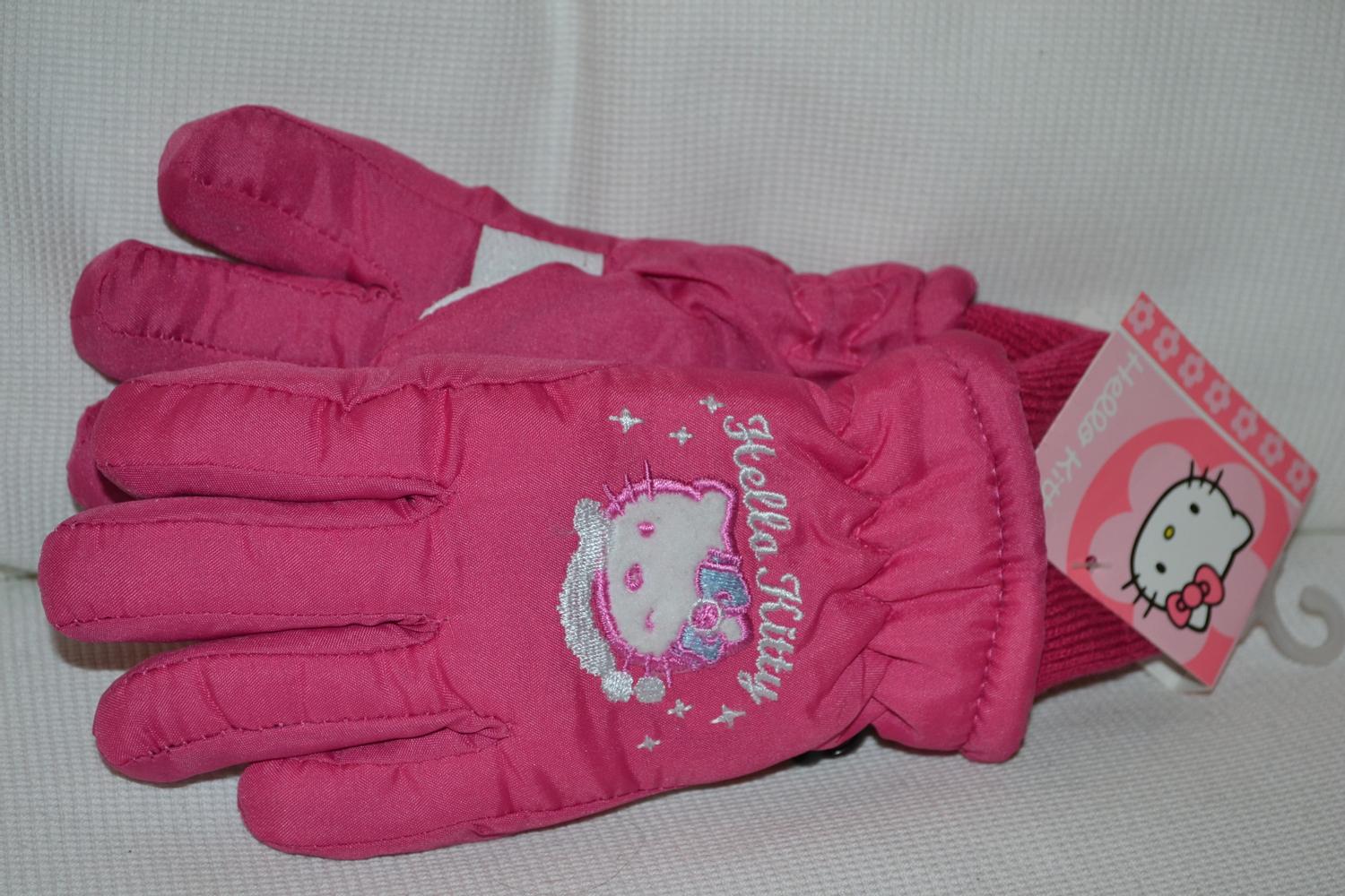 Mörk Rosa Hello Kitty Snöhandskar Vantar Hello Kitty (Strl 4-6) Ny