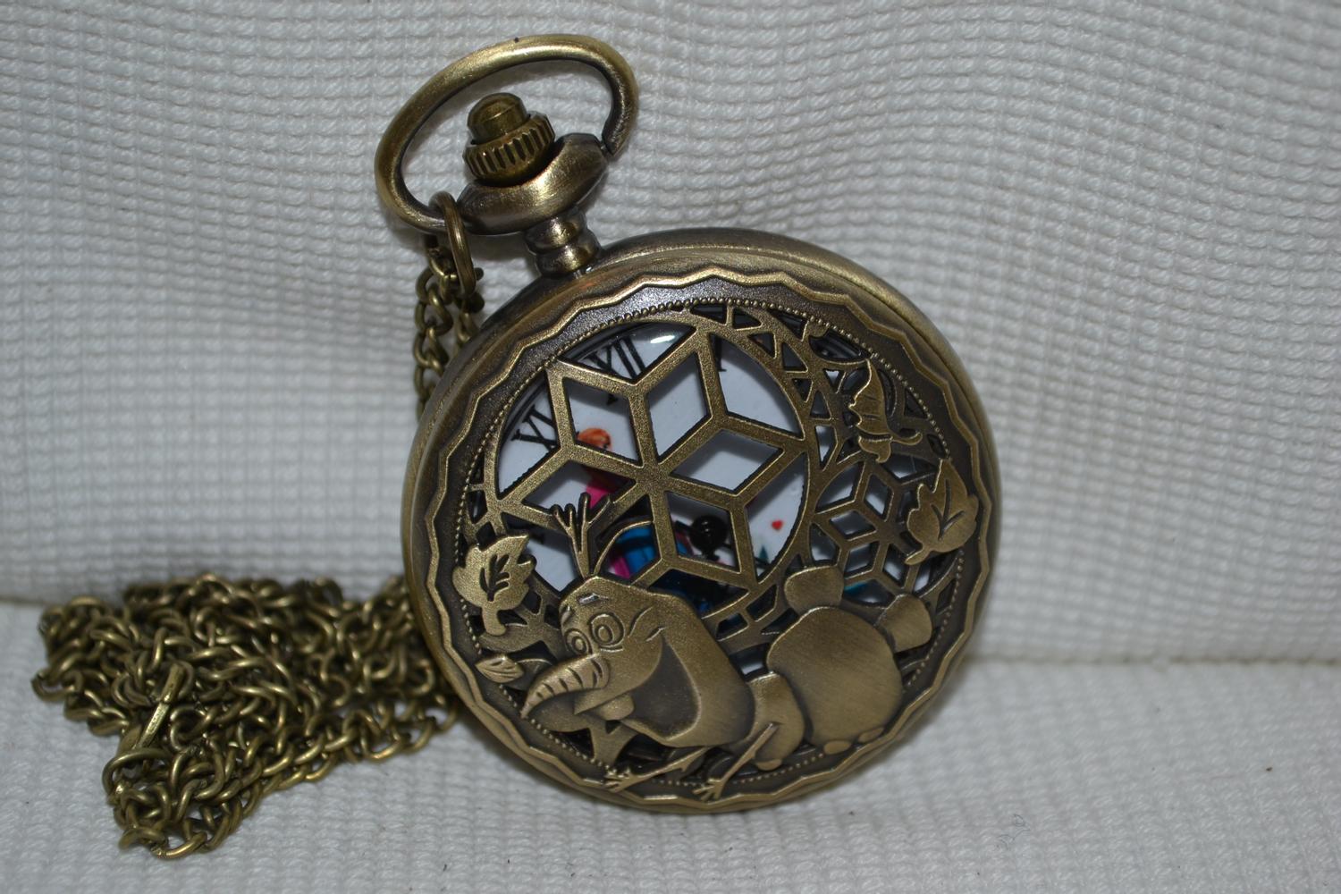 Olof Frost m Stjärna Fickur (Quartz) Brons Halsband Ny